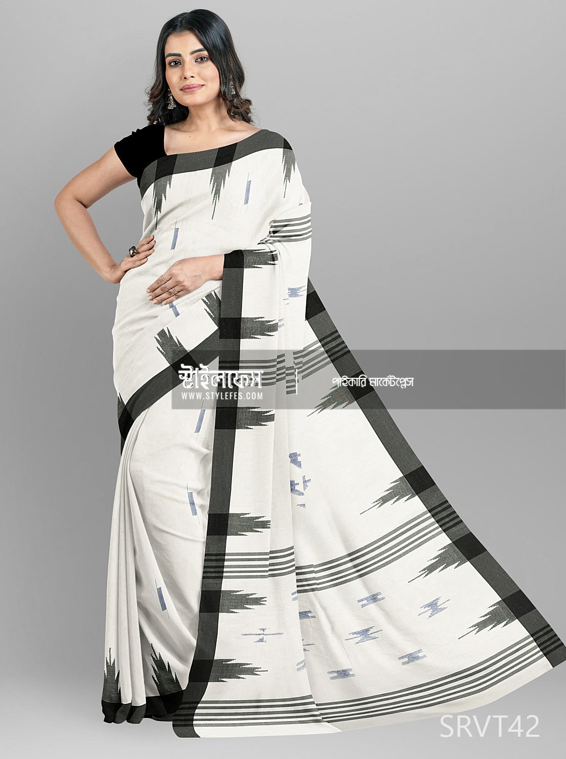 মনিপুরি হাতের কাজ শাড়ি