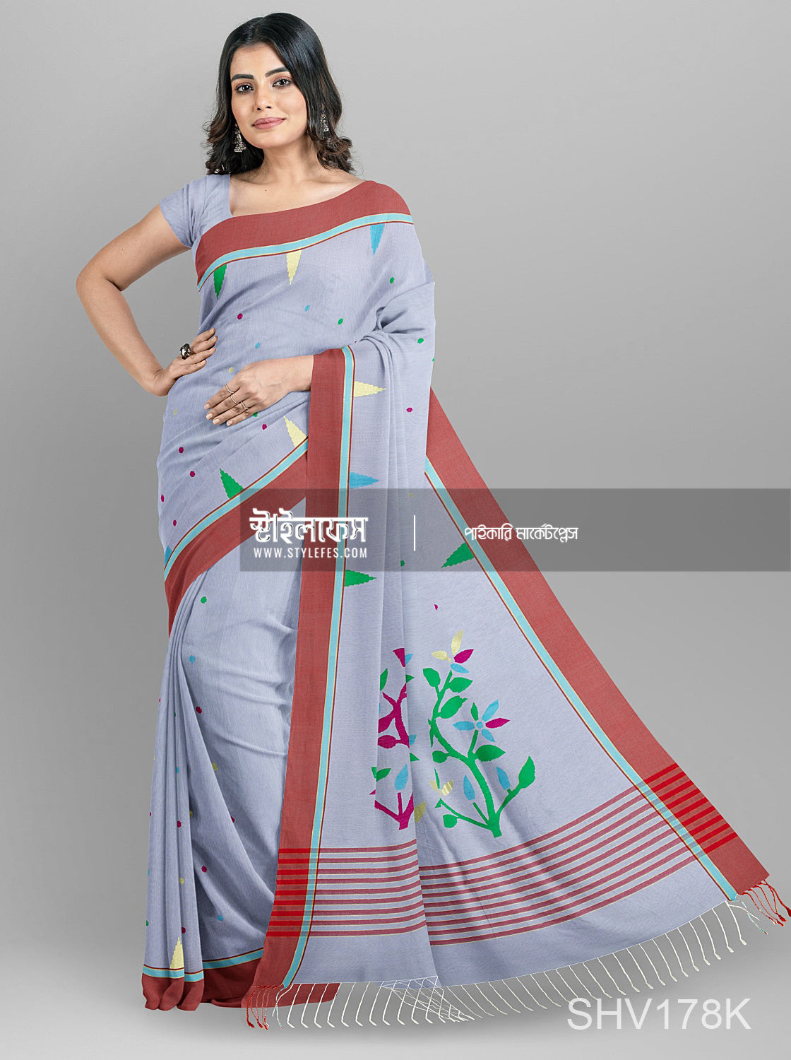 হাতের কাজ জামদানি শাড়ি