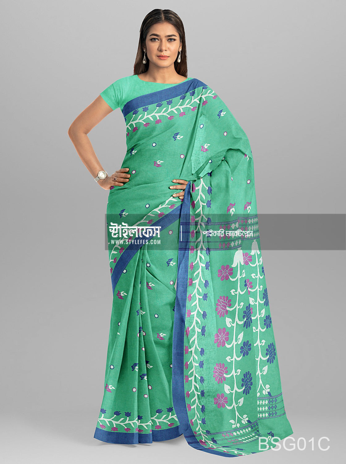সূতি জামদানি শাড়ি