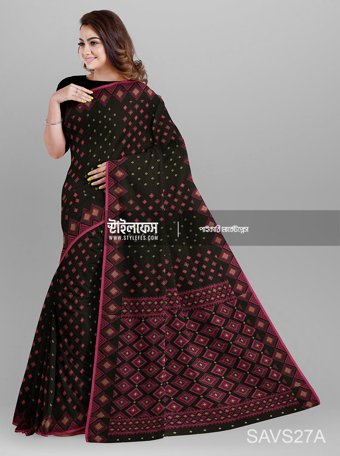 কাটিং জামদানি শাড়ি