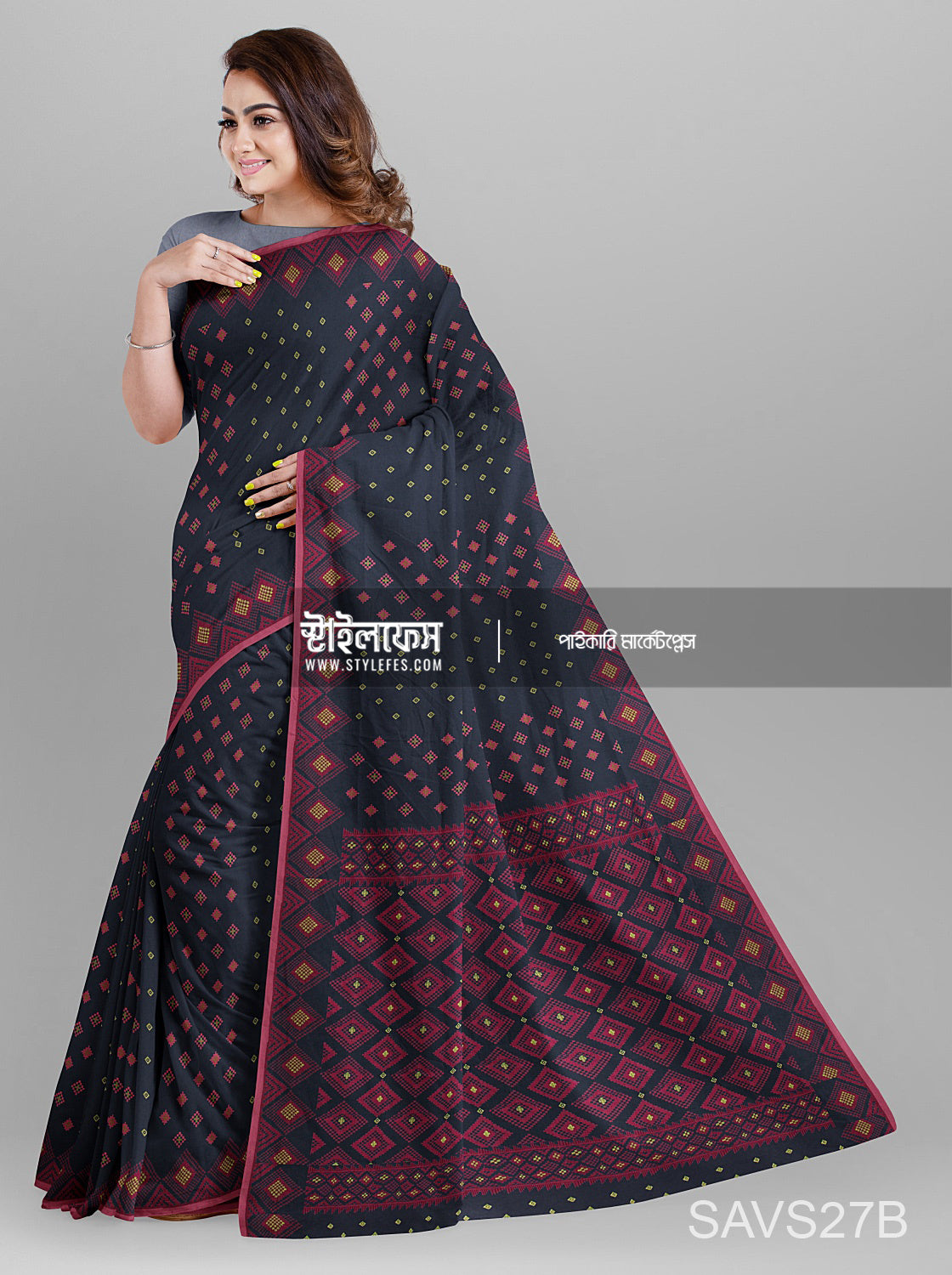 কাটিং জামদানি শাড়ি