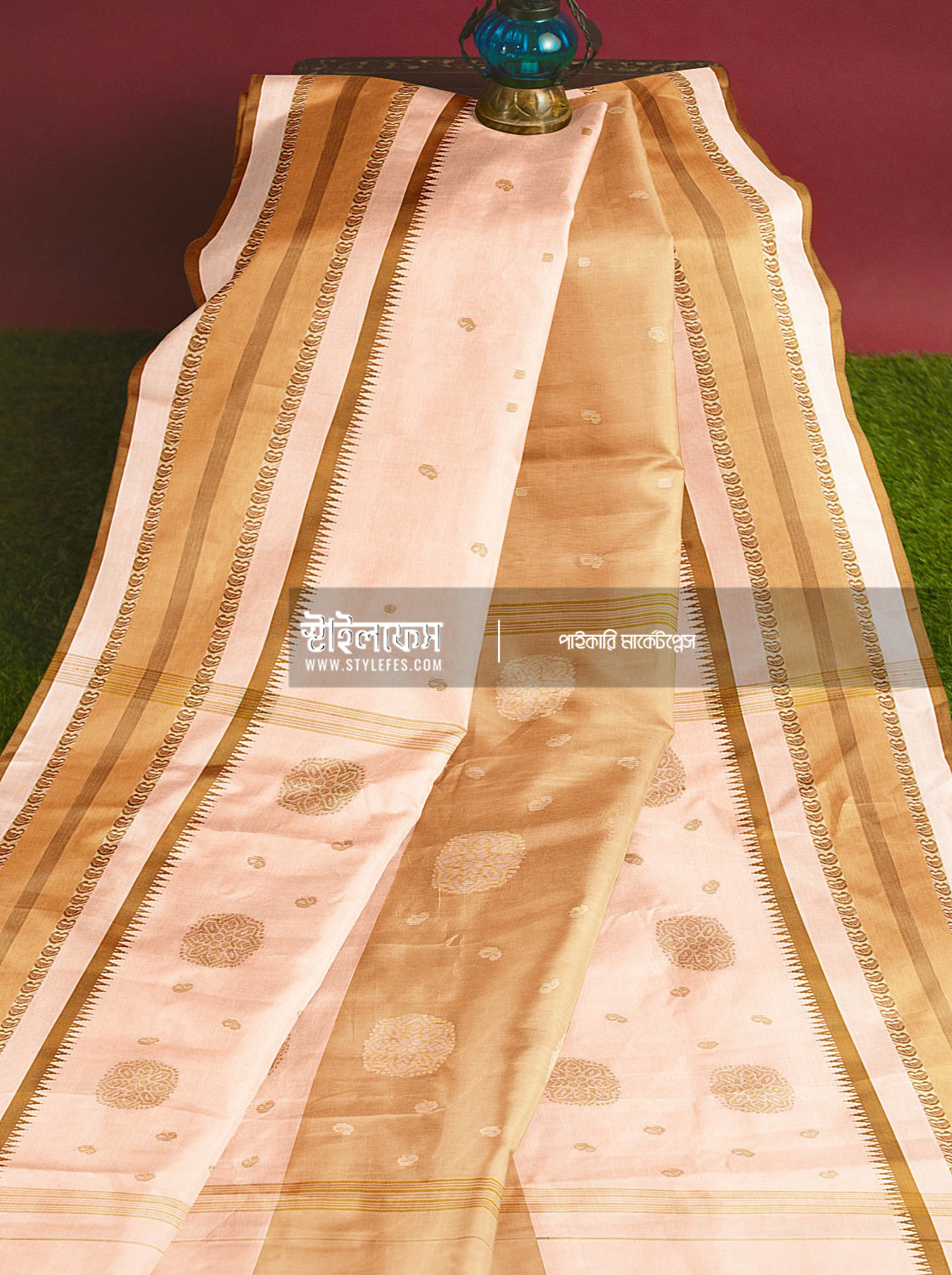 সূতি বেলবেট শাড়ি
