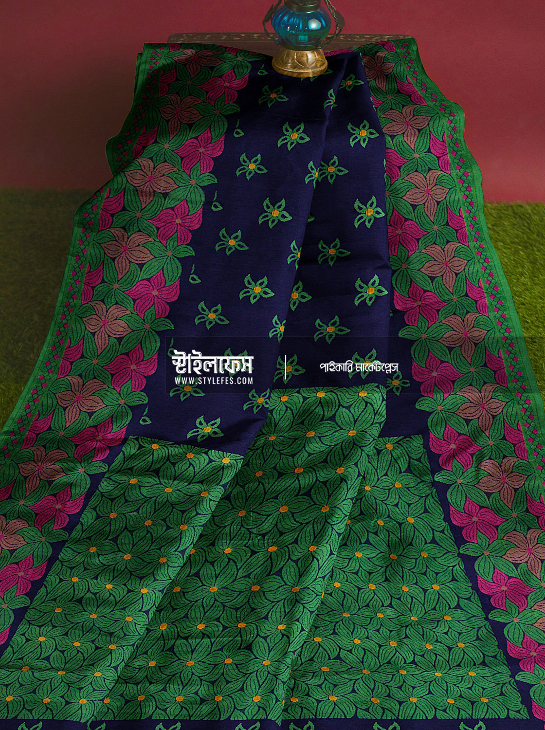 ম্যাচিং জামদানি শাড়ি
