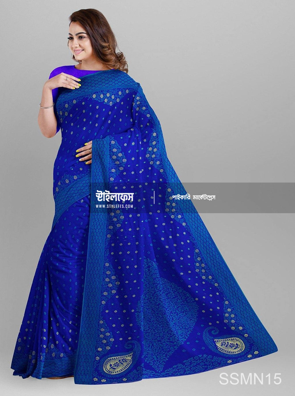 আম আঁচল শাড়ি - Stylefes Wholesale Saree