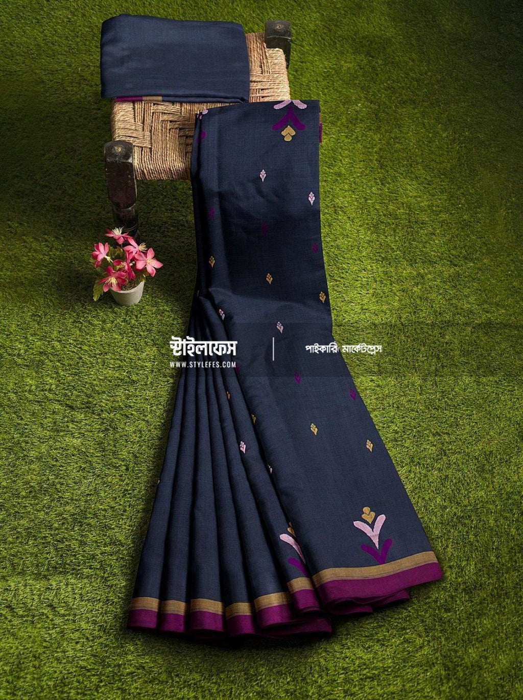 হাতের কাজ শাড়ি - Stylefes Wholesale Saree