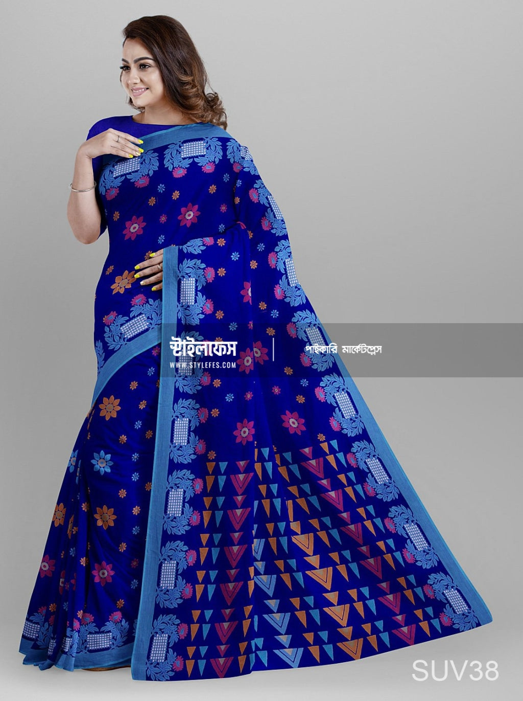 ম্যাচিং জামদানি শাড়ি