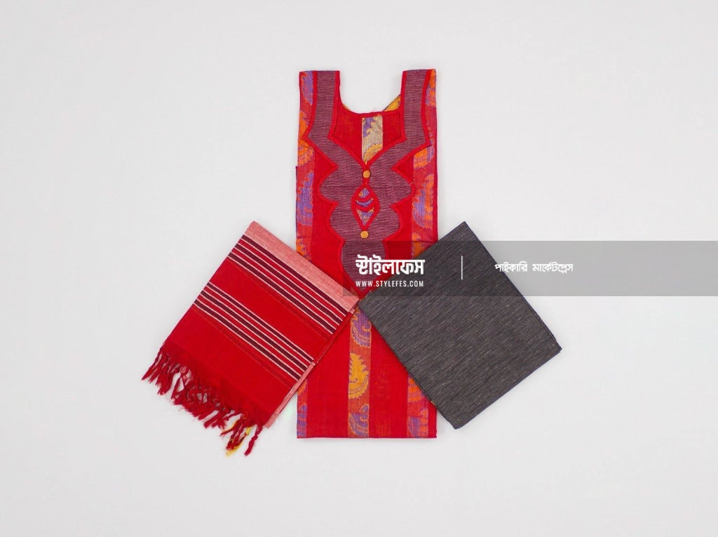 পাচ পাইড় থ্রি-পিস - Stylefes Wholesale Saree