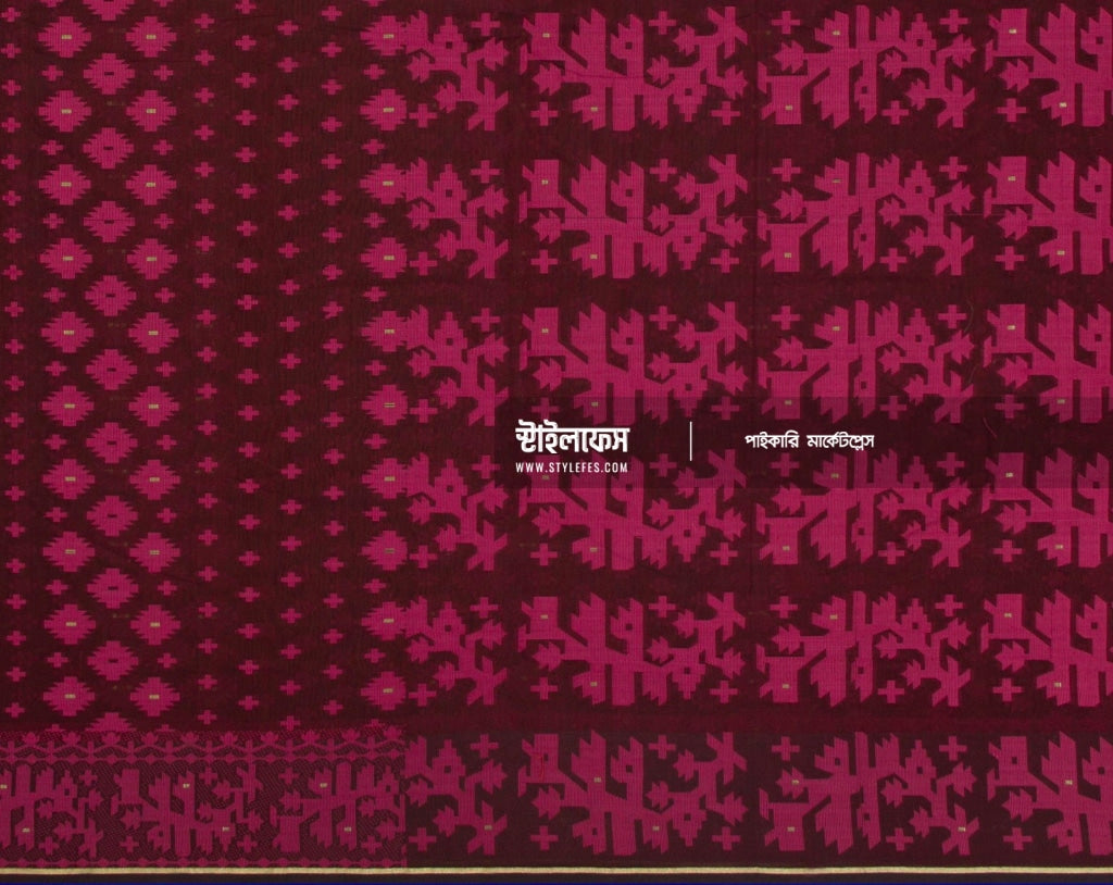 প্লাস বুটা জামদানি শাড়ী - Stylefes Wholesale Saree